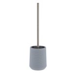 TOILET BRUSH ABS + RUBBER WITH STRIPES - DARK GREY