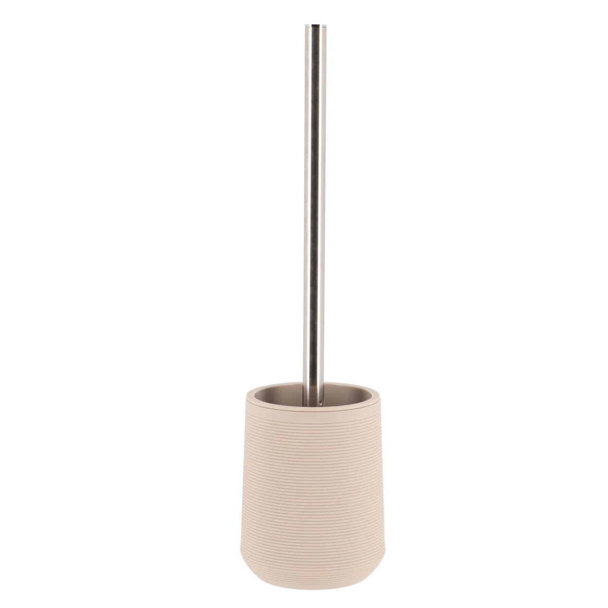 TOILET BRUSH ABS + RUBBER WIH STRIPES- TAUPE