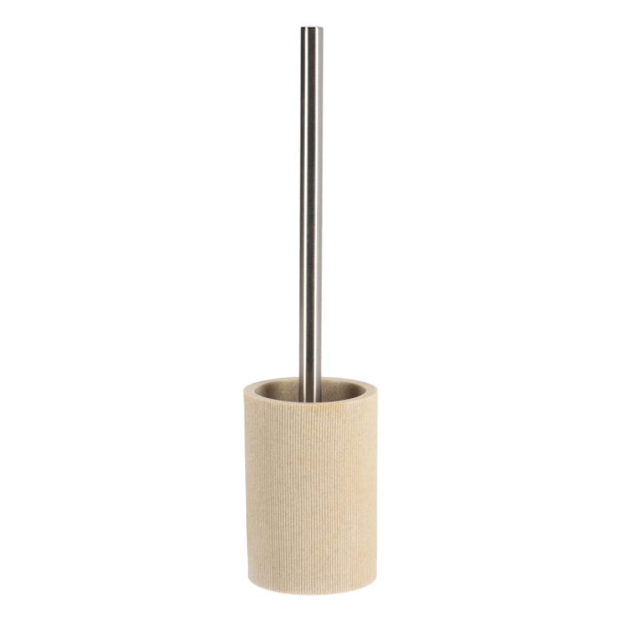 POLYRESIN TOILET BRUSH WITH STRIPES - NATURAL