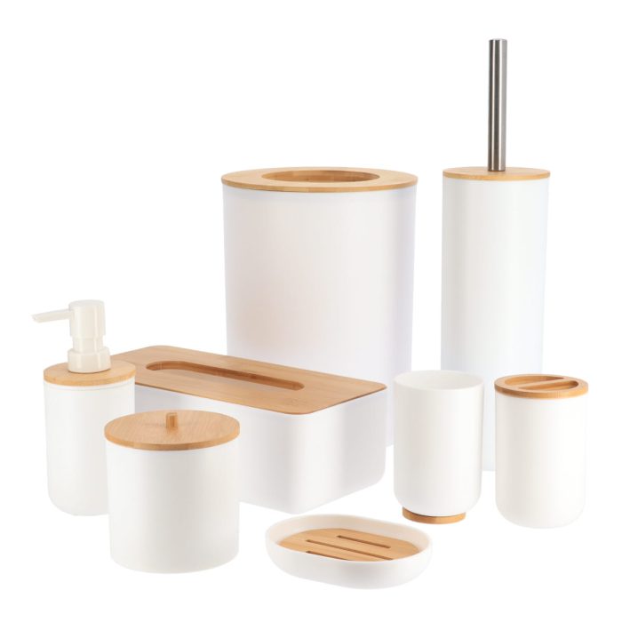 OVAL PS + BAMBOO ZEEPDISH - WIT /BAMBOO
