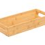 Bamboe BROODMAND 33x14cm opbergmand opbergkist opbergdoos opbergbox broodmand fruitmand hout naturel bamboe opbergbak organizer met handvat hendels handvaten hendel 33x14cm