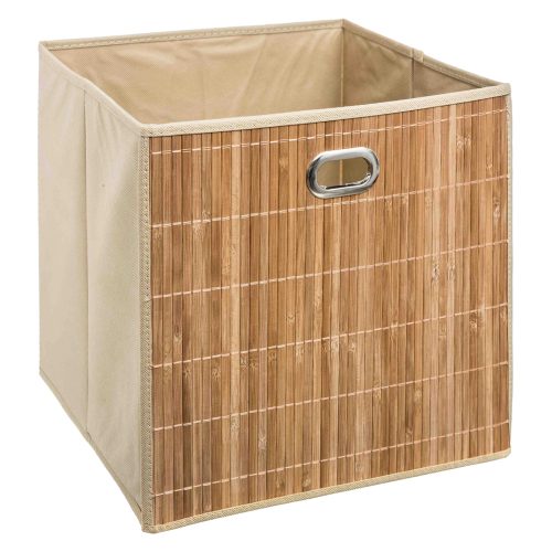 STORAGE BOX 31X31 BAMBOO NAT