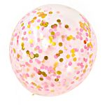 BALLON CONFETTIVULL ROZE 35CM 3ST