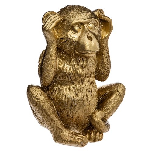 GOLD RESIN MONKEY H17 Horen