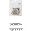 Corsage speld zilver 20*5mm