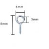 Mini schroefogen zilver 8mm