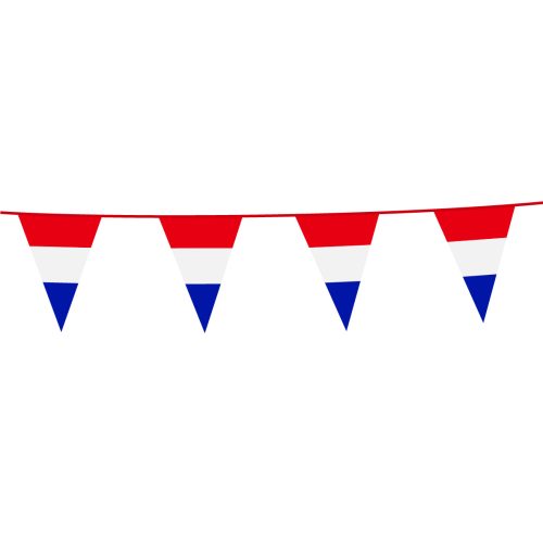 Vlaggenlijn rood wit blauw kunststof 10m