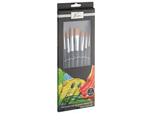Penselen set filament plat-rond 7-dlg