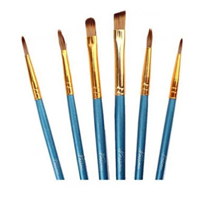 Penselen set synthetisch 6-dlg