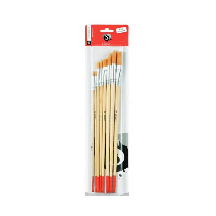 Penselen set synthetisch 8-dlg