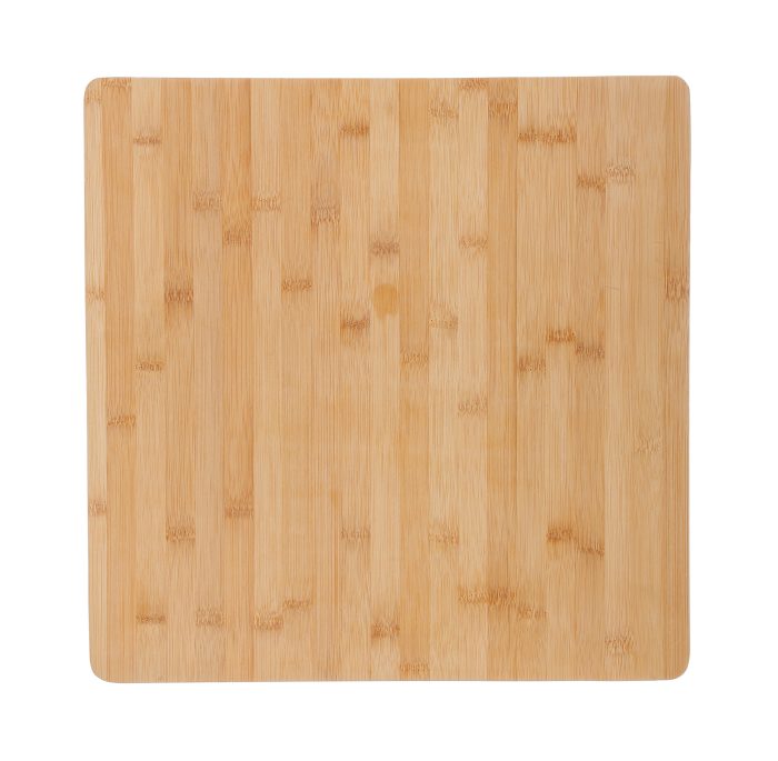 Grote bamboe snijplank vierkant 37x37cm